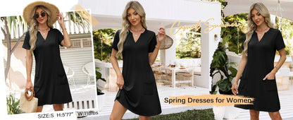 Vestidos de moda para mulheres 2025 casual verão com decote em v vestido de convidado de casamento manga curta moda praia férias roupas