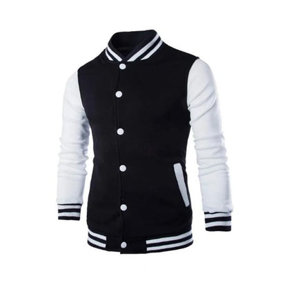 Cross-border men's autumn and winter flight jacket baseball jersey velvet loose casual stand-up jacket men