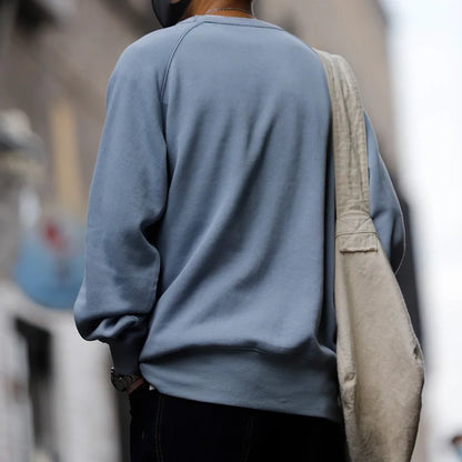 Maden-Hoodies grandes vintage masculino, moletom solto de algodão, monocromático, espesso, moletons quentes, casual, tricô, roupas masculinas