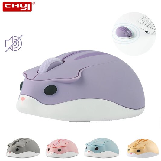 2.4g mouse sem fio roxo hamster forma ratos criativos para a menina crianças presente óptico 3d mini mouse 1200dpi gaming mause para portátil