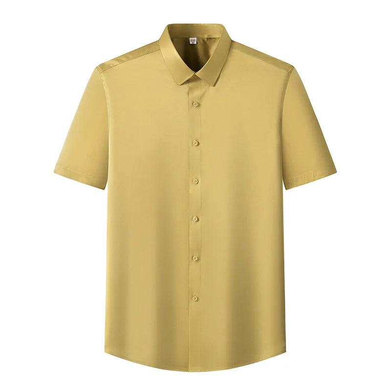 6x homem camisa sem mangas verão novo estilo seda gelo, sensação de gelo, alta qualidade tamanho grande sem ferro, negócios e lazer