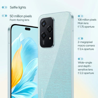 Versão global honor 200 lite 5g smartphone Mediatek dimensão 6080 6.7 "90hz display amoled 108mp câmera principal 4500mah bateria