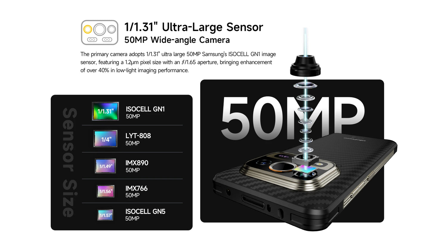 Ulefone armor 25t pro 5g telefone robusto com imagem térmica android 14 33w 64mp visão noturna smartphone nfc à prova de água