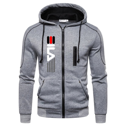 Venda quente agasalho masculino com capuz zíper moda casual esportes moletom de peça única e moletom diário conforto ao ar livre jogger