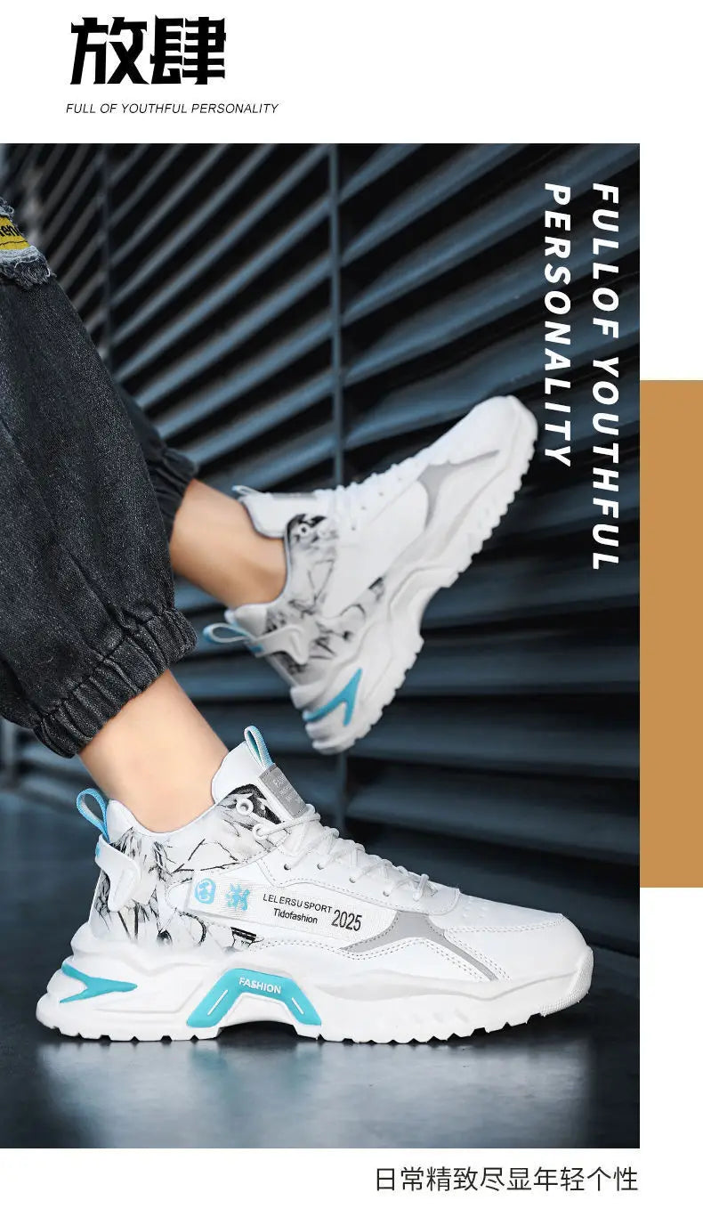 2025 sapatos masculinos tênis moda plataforma respirável tênis de corrida malha esporte luz unisex masculino casual vulcanizar homem sapatos