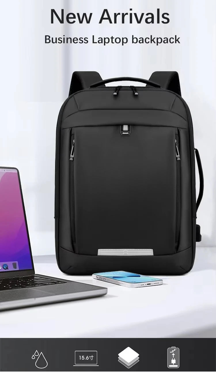 17 Polegada negócios portátil mochila à prova dwaterproof água notebook para homens saco de livro escolar expansível multifuncional carregamento usb homem mochilas