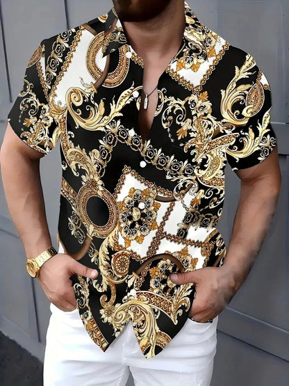 Novo havaiano primavera verão moda casual rua viagem andando praia ameixa impresso manga curta botão camisa