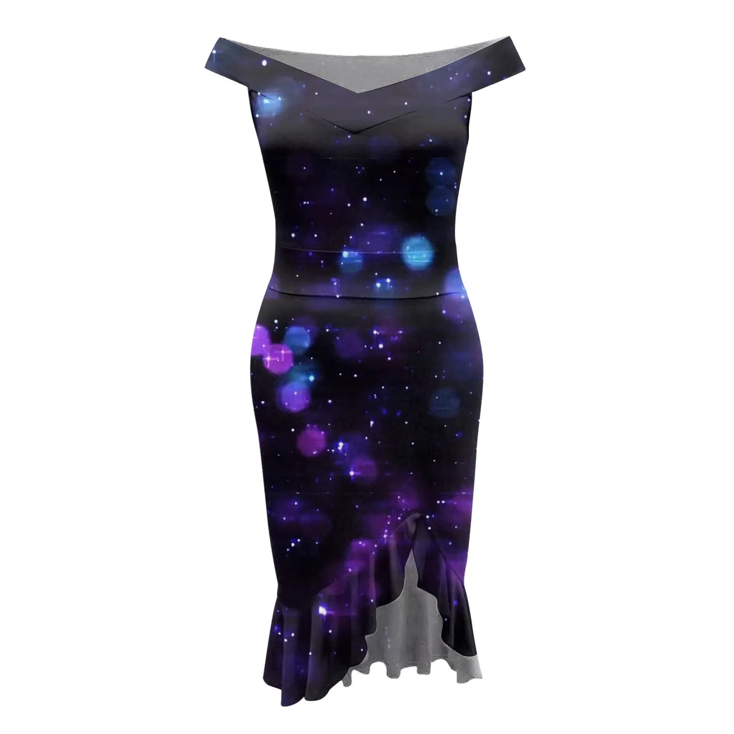 Vestido de festa feminino na altura do joelho, sexy fora do ombro, plissado dividido, bodycon monocromático, glitter, vestidos elegantes, moda feminina