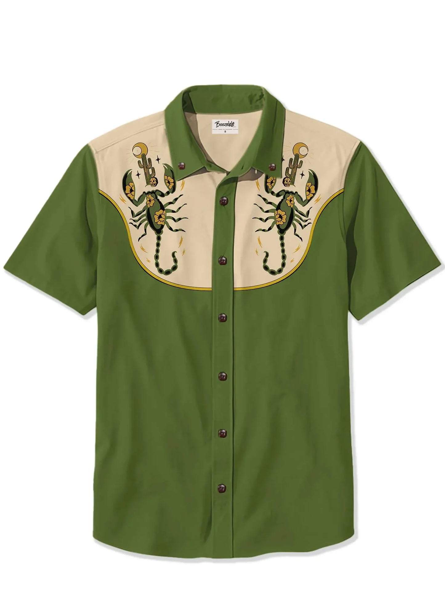 Camisa masculina de manga curta estilo cowboy ocidental, confortável, respirável, verão, arte, botão, camisas havaianas divertidas