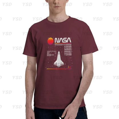 Camiseta esportiva masculina Nasa Space, aconchegante, camiseta grande
