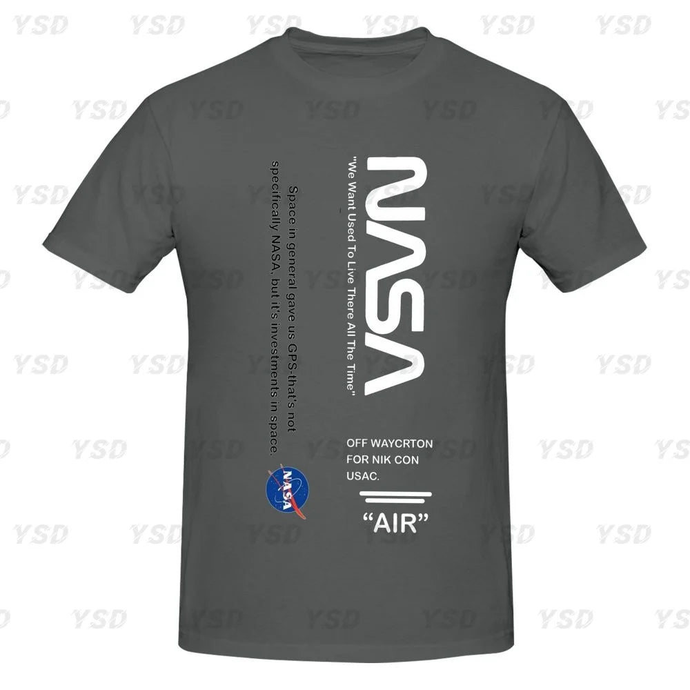 Camiseta esportiva masculina Nasa Space, aconchegante, camiseta grande