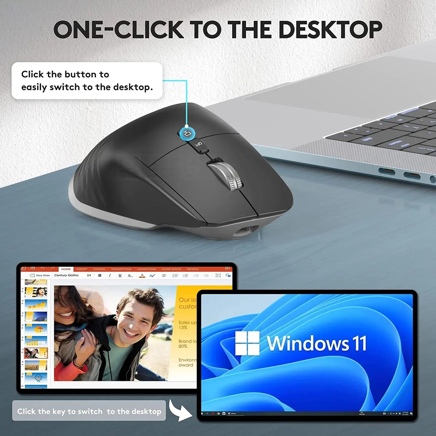 Ergonômico bluetooth 2.4g mouse tri-mode sem fio mouse para jogos USB-C rgb recarregável mause 5 dpi 9 botões para computador pc tablet