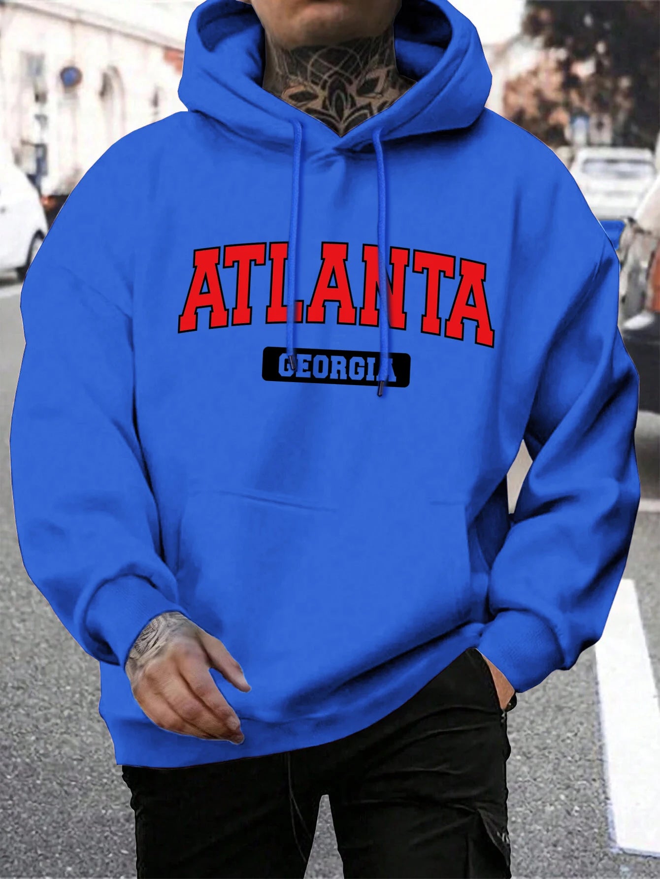 Atlanta feorgia atlanta feorgia impressão moletom masculino harajuku casual com capuz moda solta hoodie vintage velo topos