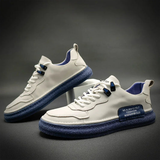 2025 novos tênis masculinos marca de couro sapatos casuais tendência sapatos para homens conforto apartamentos designer sapatos masculinos zapatillas hombre