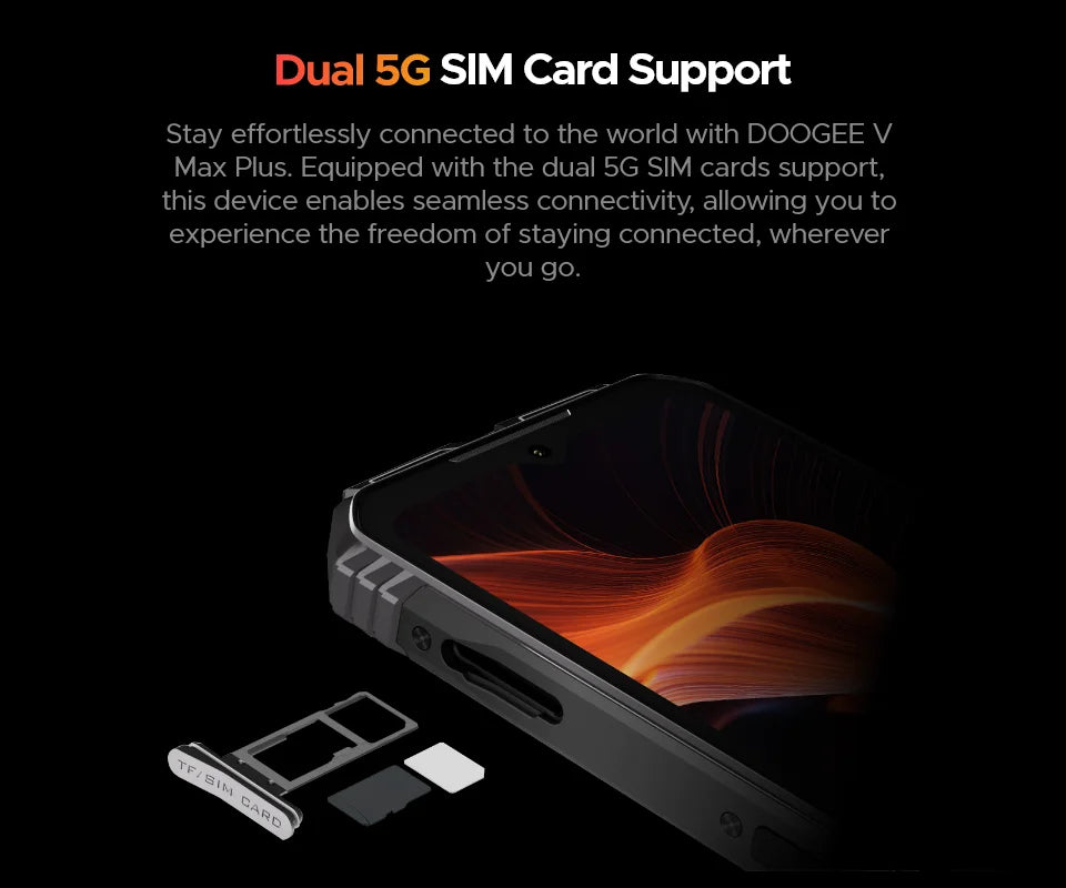 Estreia mundial doogee v max plus telefone robusto 22000mah 36gb (16 +20) 512gb 200mp câmera telefone 6.58 "120hz dimensão 7050 android14