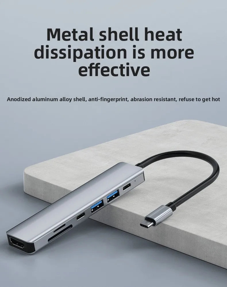 Usb 3.0 tipo-c hub para adaptador hdmi 4k 30hz sd tf cartão pd 87w divisor de carga rápida usb docking stations hub para macbook computar