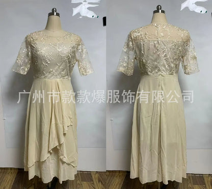 Vestido de noite vestidos 2025 mulher elegante temperamento suave slimi irregular cor sólida moda banquete chiffon francês