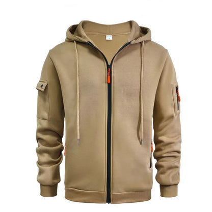 2024 novos homens zip up hoodies casual velo moletom meia cúpula completa zip moletom com capuz outono inverno hoodies roupas dos homens