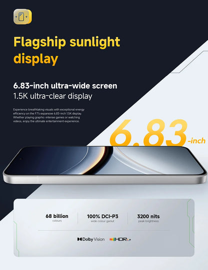 Poco f7 5g smartphone versão global 256b/512gb 6.83 "amoled 120hz snapdragon @ 8s gen 50mp câmera 6500mah bateria nfc