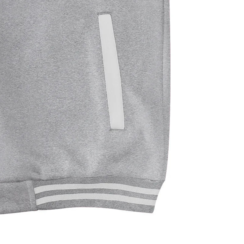 Cross-border men's autumn and winter flight jacket baseball jersey velvet loose casual stand-up jacket men