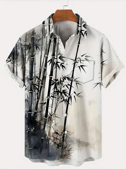 Novo havaiano primavera verão moda casual rua viagem andando praia ameixa impresso manga curta botão camisa