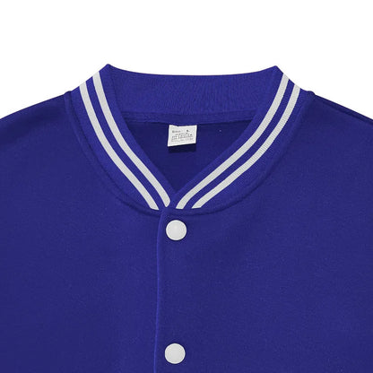 Cross-border men's autumn and winter flight jacket baseball jersey velvet loose casual stand-up jacket men