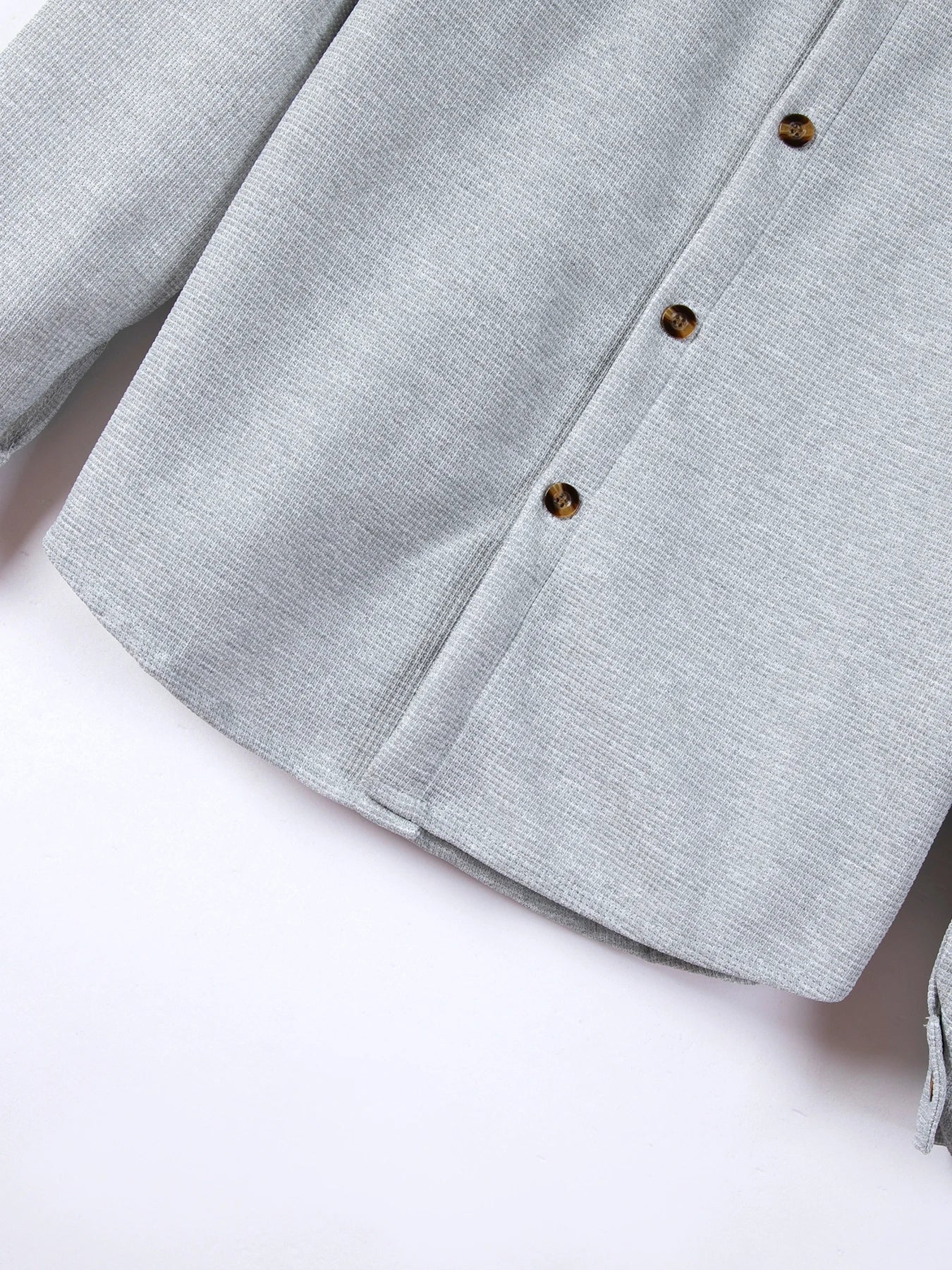 Jaqueta masculina de trabalho com verificação de waffle, jaqueta elegante com botão de lapela e calças compridas, confortável, respirável, casual, roupa de negócios, 1/2 peças