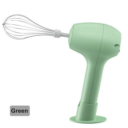 Batedor de ovos elétrico sem fio portátil mini multifuncional batedor de leite creme café misturador automático com base