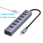 Forida USB 3.0 Hub 8 em 1 USB para rede HUB com 6 portas USB 3.0 de transmissão de dados Gigabit Ethernet e hub adaptador de alimentação 5V/3A
