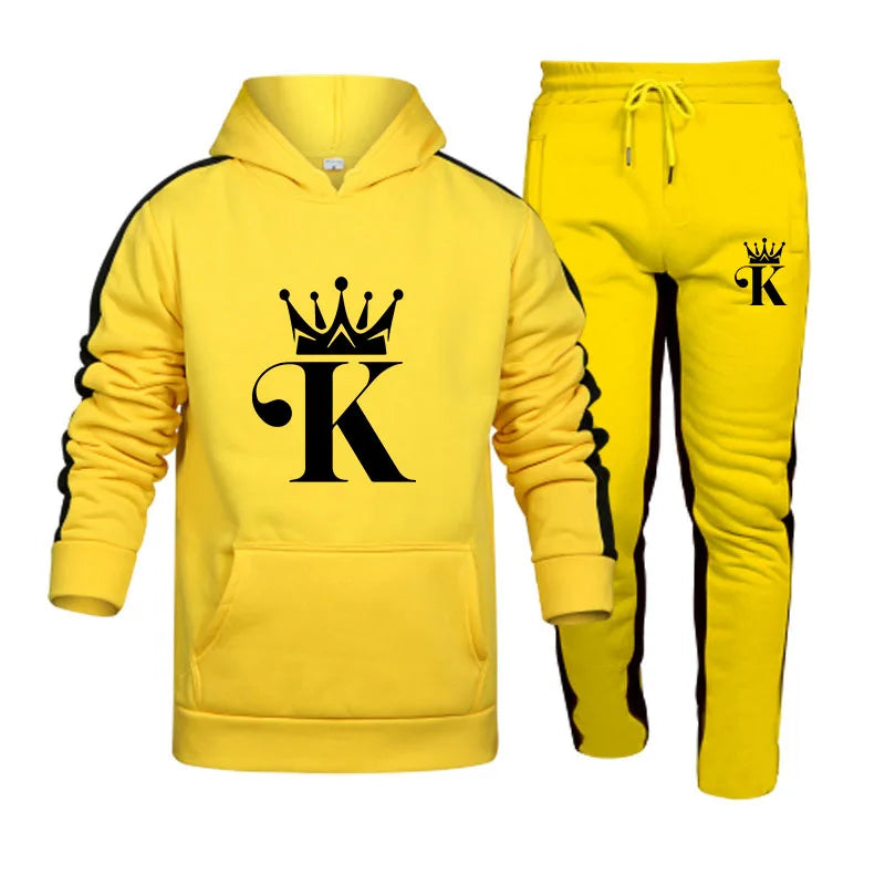 Confortável hoodie ao ar livre conjuntos para homens duas peças moletom dos homens conjunto de treino jogging roupas esportivas homem 2024 esportes casuais masculino