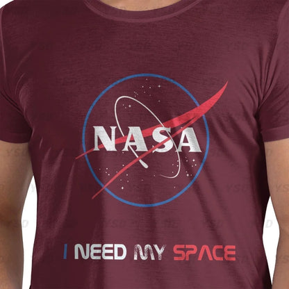 Camiseta esportiva masculina Nasa Space, aconchegante, camiseta grande