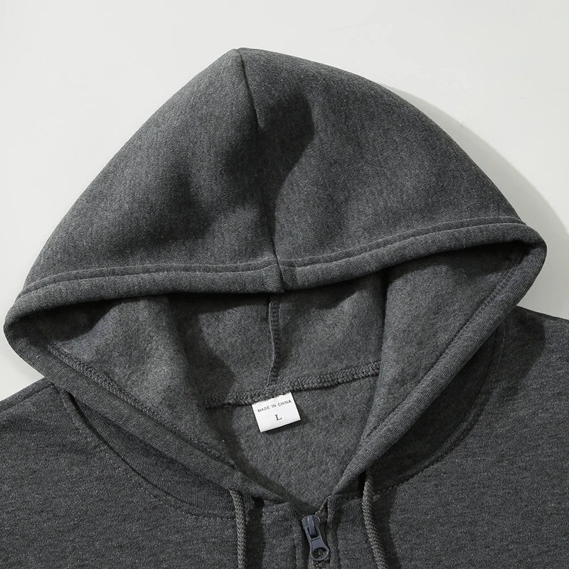 Goofy masculino impressão dos desenhos animados hoodie primavera outono feminino moletom de grandes dimensões com zíper novo casal rua moda casaco