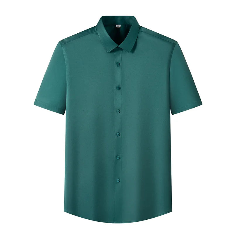 6x homem camisa sem mangas verão novo estilo seda gelo, sensação de gelo, alta qualidade tamanho grande sem ferro, negócios e lazer