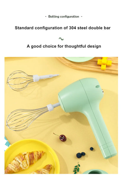 Batedor de ovos elétrico sem fio portátil mini multifuncional batedor de leite creme café misturador automático com base