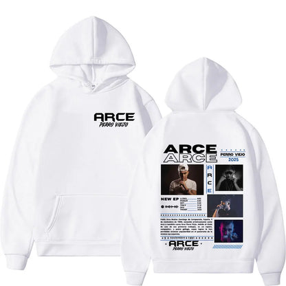 Rapper arce perro viejo álbum tour 2025 capa hoodies masculino vintage hip hop pop música moletom unisex conforto moletom com capuz streetwear