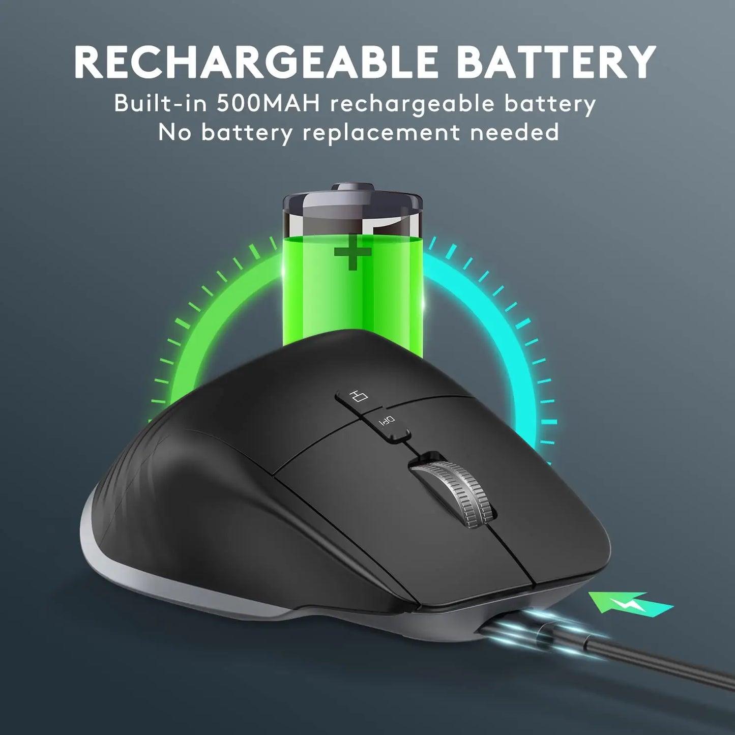 Ergonômico bluetooth 2.4g mouse tri-mode sem fio mouse para jogos USB-C rgb recarregável mause 5 dpi 9 botões para computador pc tablet