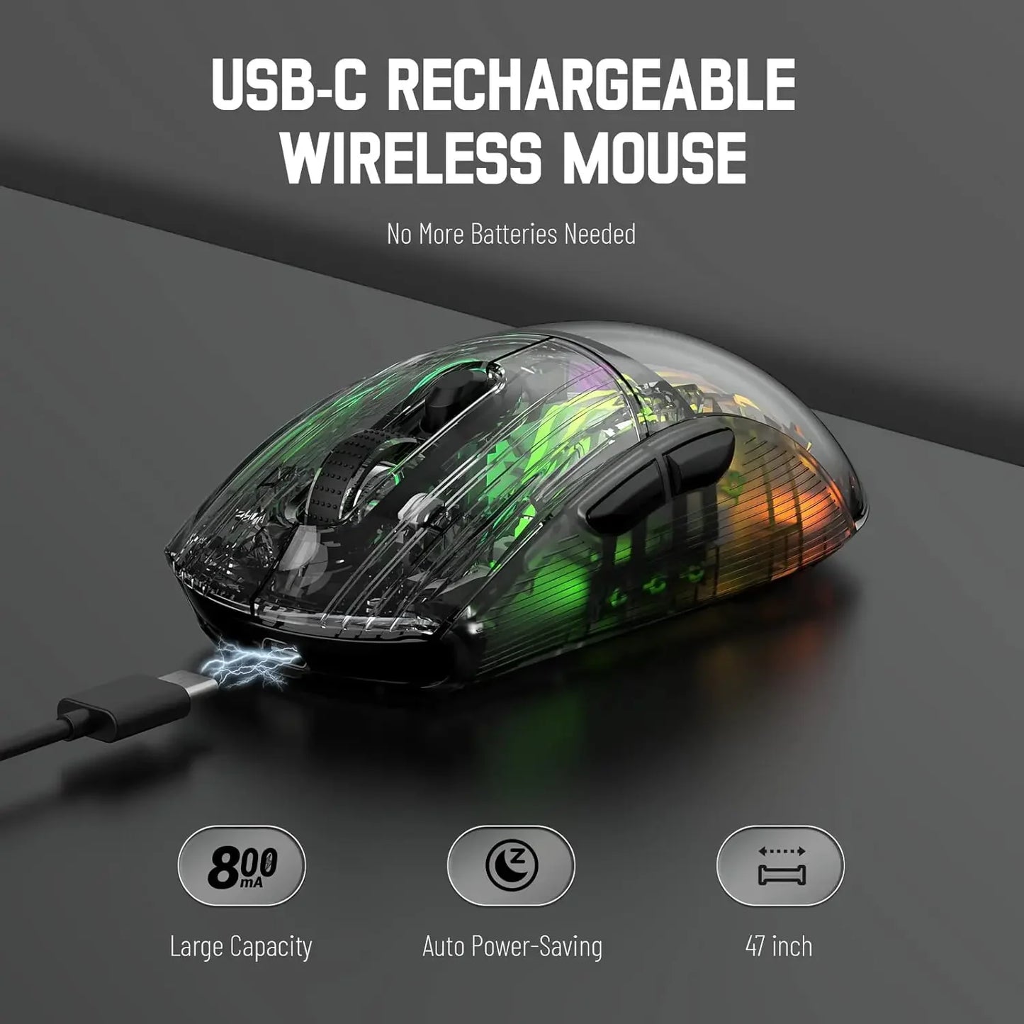 ATTACK SHARK X2 Pro Modo Triplo Sem Fio Transparente Shell Gaming Mouse RGB Recarregável 4000 DPI Mouse Dock Recarregável