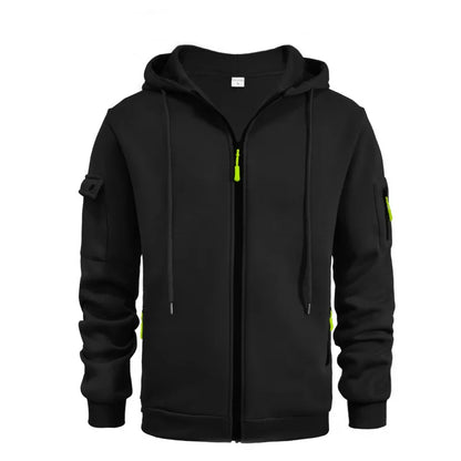 2024 novos homens zip up hoodies casual velo moletom meia cúpula completa zip moletom com capuz outono inverno hoodies roupas dos homens