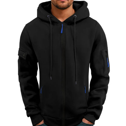 2024 novos homens zip up hoodies casual velo moletom meia cúpula completa zip moletom com capuz outono inverno hoodies roupas dos homens