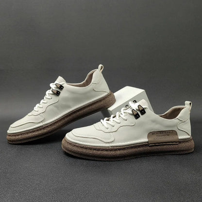 2025 novos tênis masculinos marca de couro sapatos casuais tendência sapatos para homens conforto apartamentos designer sapatos masculinos zapatillas hombre