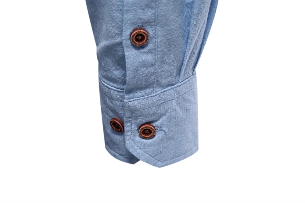 AIOPESON 100% Algodão Camisa Social Homens Cor Sólida Manga Longa Camisa de Marca de Alta Qualidade para Homens Primavera Stand Camisas Masculinas Casuais