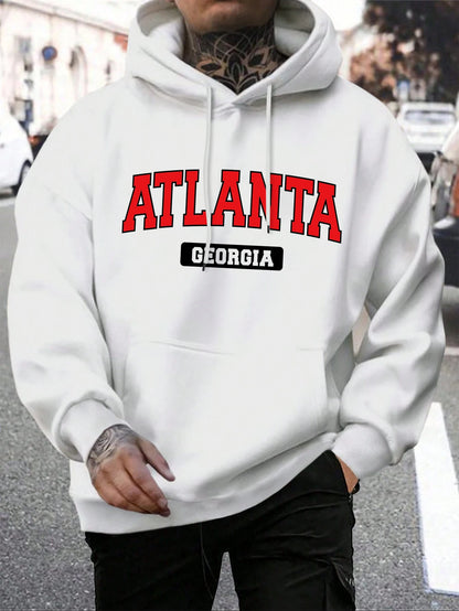 Atlanta feorgia atlanta feorgia impressão moletom masculino harajuku casual com capuz moda solta hoodie vintage velo topos
