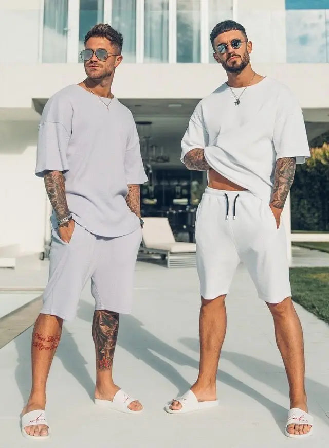 Camiseta e calções com estampa besta leão masculina, impressão 3D de bloqueio colorido, fato esportivo gola o, rua casual, verão, novo