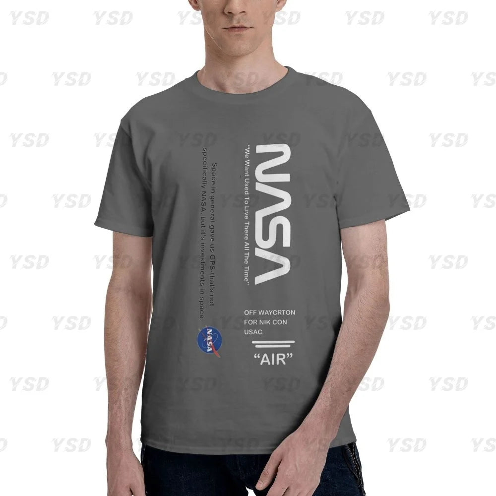 Camiseta esportiva masculina Nasa Space, aconchegante, camiseta grande