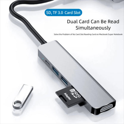 Usb 3.0 tipo-c hub para adaptador hdmi 4k 30hz sd tf cartão pd 87w divisor de carga rápida usb docking stations hub para macbook computar