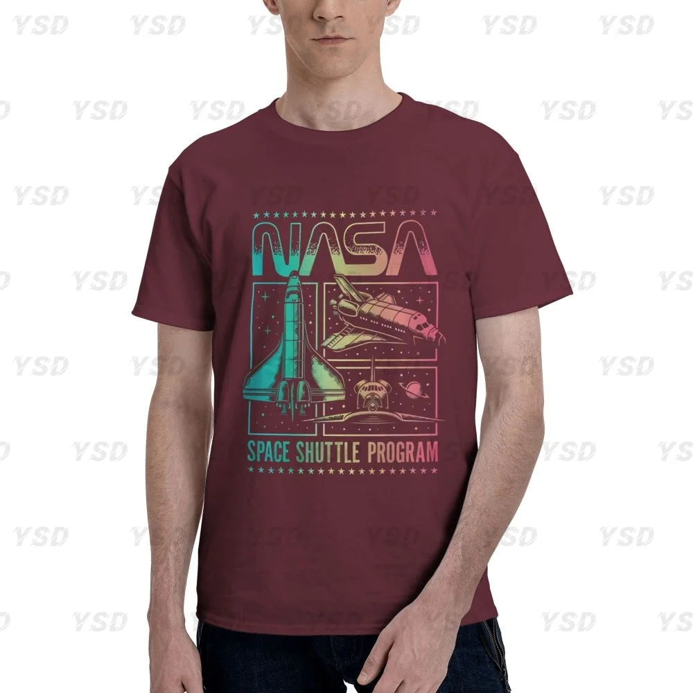 Camiseta esportiva masculina Nasa Space, aconchegante, camiseta grande