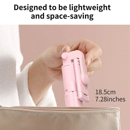 Tripé sem fio para selfie stick com controle remoto removível para iPhone TikTok Live Streaming