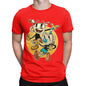 Cuphead & mugman retro jogos camisetas masculinas engraçado camiseta de manga curta o pescoço t-shirts algodão roupas tamanhos grandes