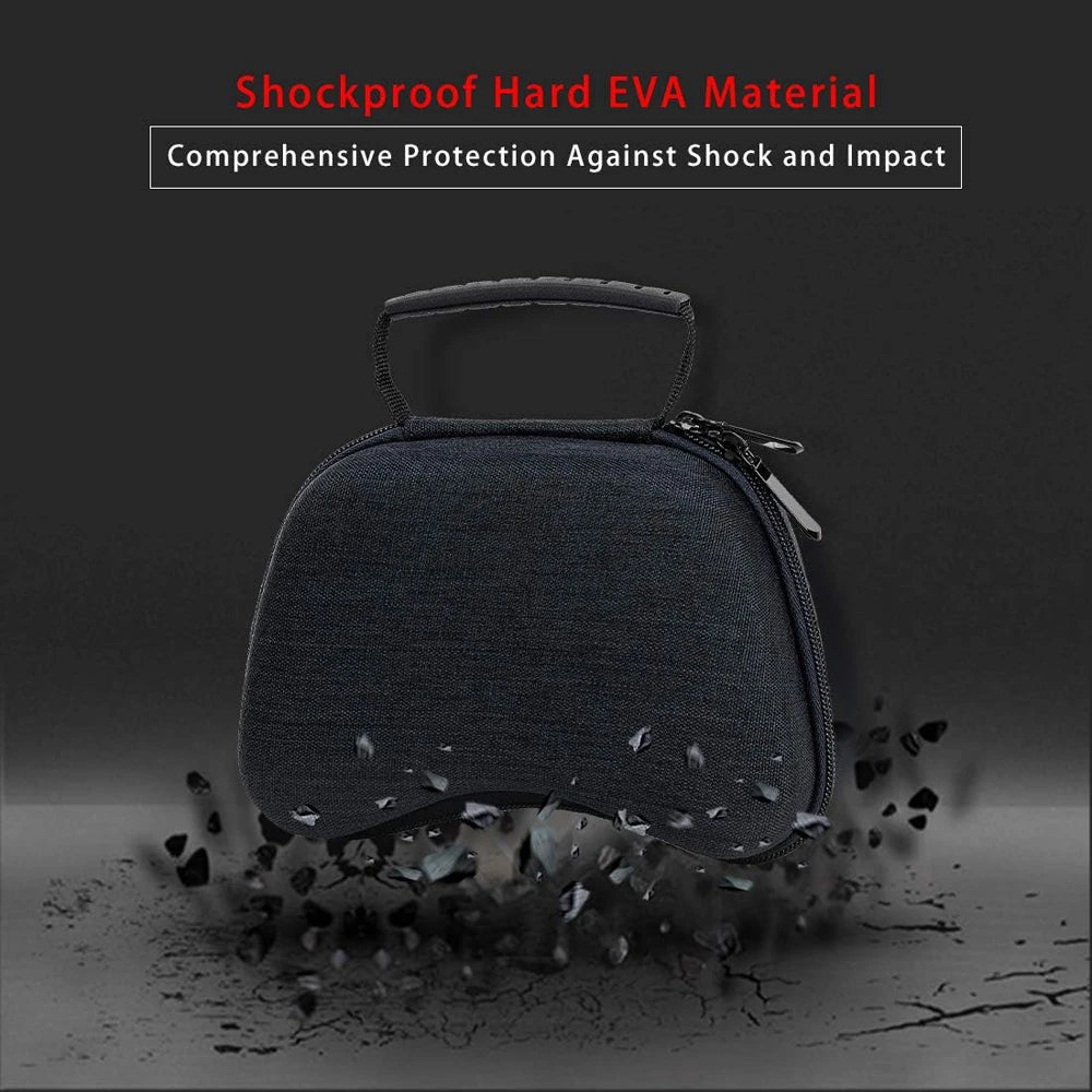 Estojo de viagem rígido para controladores PS5/Xbox Series X/S/Switch - Protetor de transporte de casca dura EVA à prova de choque com bolso para acessórios