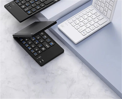 Mingcvol mini teclado sem fio dobrável fino portátil bluetoo threchargeable teclado dobrável para xiaomi ios windows android